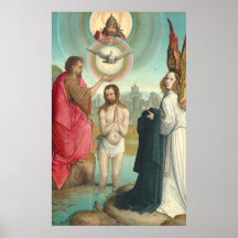 Batismo do Cristo Juan de Flandes Fine Art Poster
