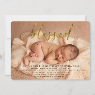 Batismo fotográfico elegante Convite de Natal