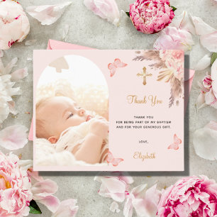Batismo orçamental blush pampas arca obrigado você