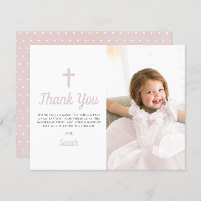 Batismo orçamental Foto de Christening Girl Obriga (Frente/Verso)