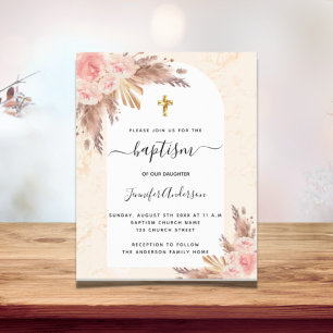 Batismo orçamental pampas rosa de capim de ouro m