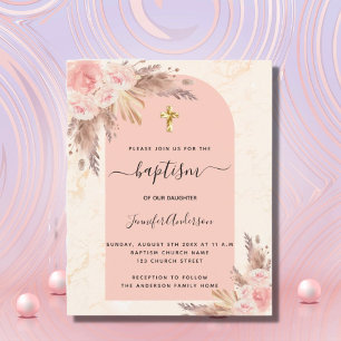 Batismo orçamental pampas rosa de capim de ouro m