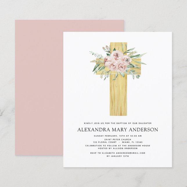 Batismo orçamental Rosa Rosa Rosa Greenerescente R (Frente/Verso)