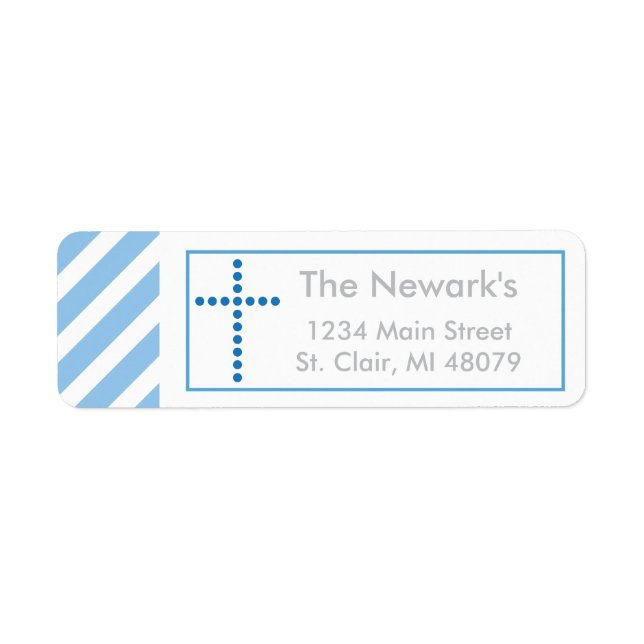 Batismo, Santa Comunhão | Etiqueta de Endereço Cru (Frente)