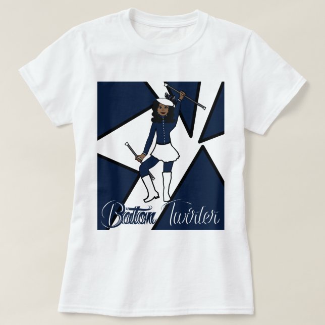 Baton Twirler T-Shirt / Marinho (Frente do Design)