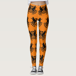 Bats and Black Cats Halloween Leggings Party