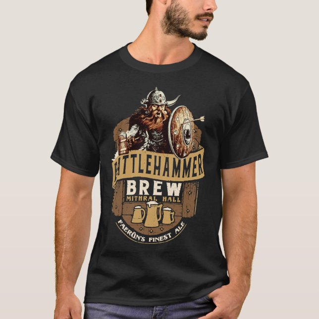 Battlehammer Brew Bruenor Realms Classic T-Shirt (Frente)