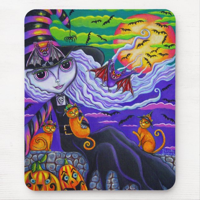 Batty Halloween Mousepad (Frente)