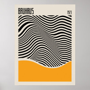 Bauhaus 1923   Design de retrô   Poster amarelo