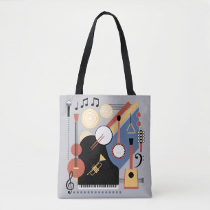 Bauhaus Banda Monograma Música Tote Bag