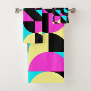 Bauhaus Inspirou Conjunto de Toalhas de Banho Geom