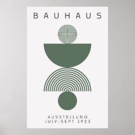 Bauhaus Sage Green Poster