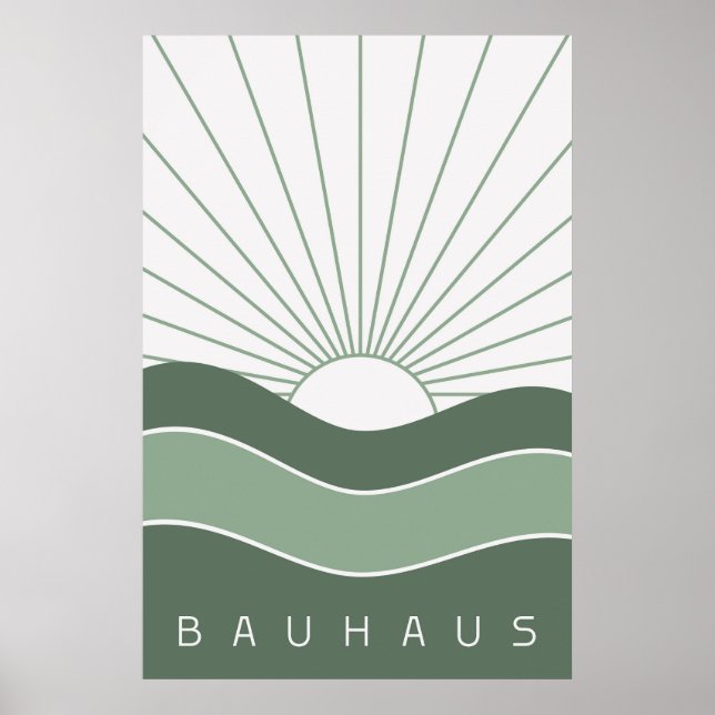 Bauhaus Sage Green Poster (Frente)