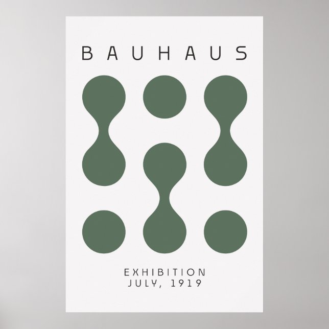 Bauhaus Sage Green Poster (Frente)