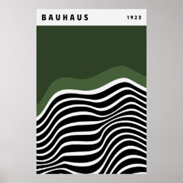 Bauhaus Sage Green Poster