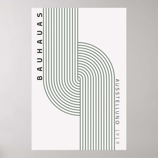 Bauhaus Sage Green Poster (Frente)