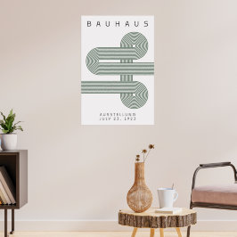 Bauhaus Sage Green Poster
