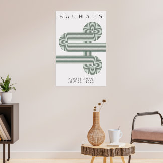Bauhaus Sage Green Poster