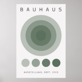 Bauhaus Sage Green Poster