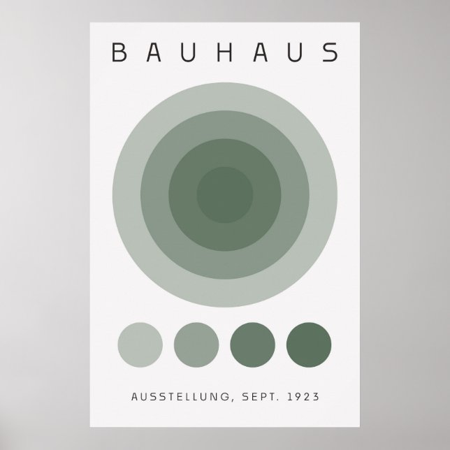 Bauhaus Sage Green Poster (Frente)