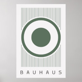 Bauhaus Sage Green Poster