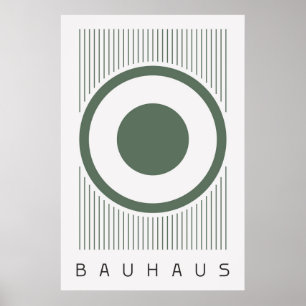 Bauhaus Sage Green Poster