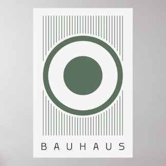 Bauhaus Sage Green Poster