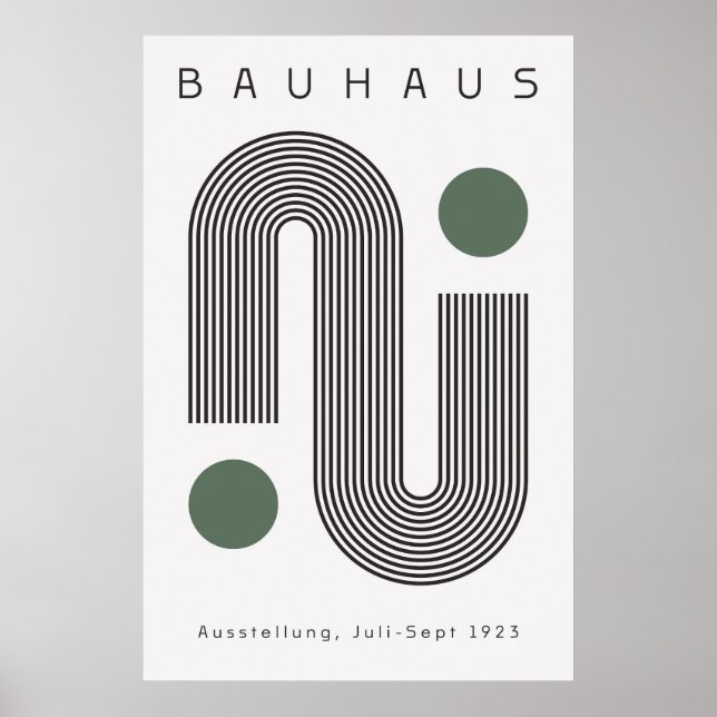 Bauhaus Sage Green Poster (Frente)