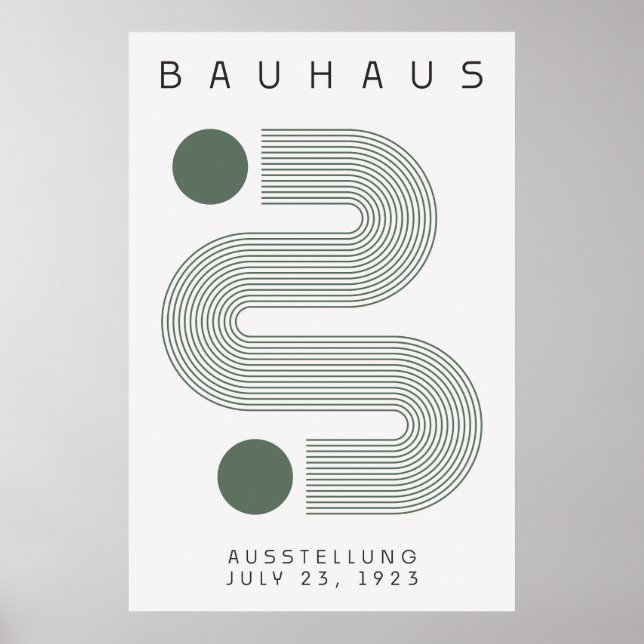 Bauhaus Sage Green Poster (Frente)