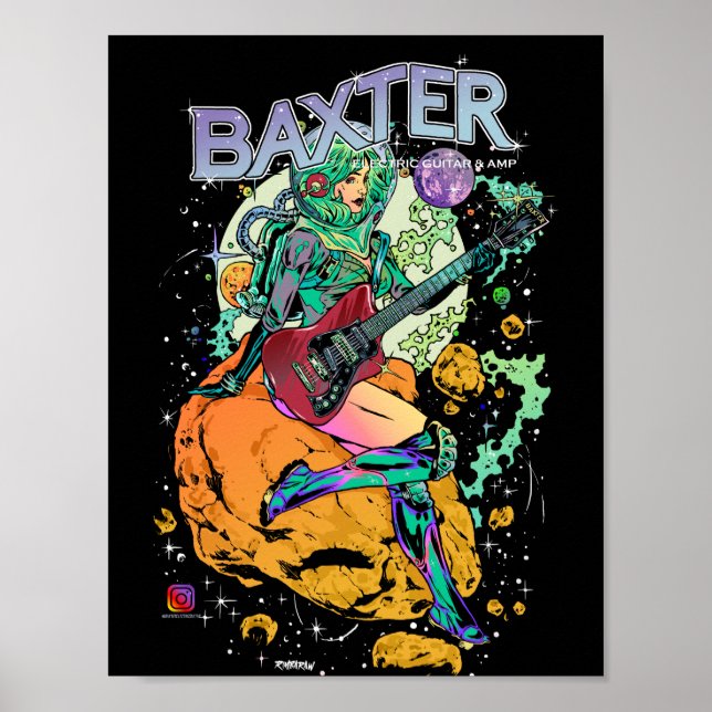 Baxter Cosmonaut Poster de 8''x 12'' (Frente)