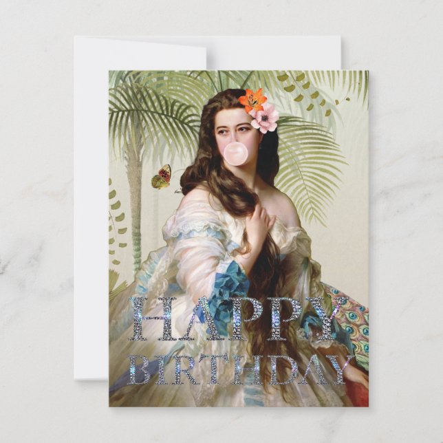 Bble Gum Diva tropical Happy Birday (Frente)