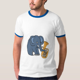 BC- elefante que joga uma camisa da tuba