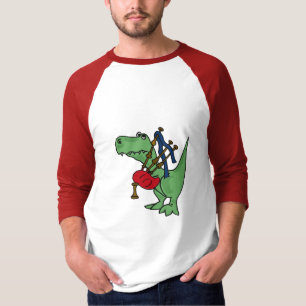 BC- T-rex que joga o t-shirt dos Bagpipes