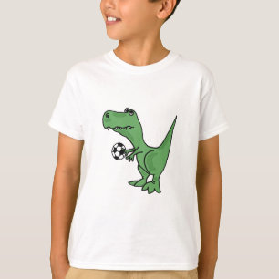 BD T-Rex que joga o t-shirt do futebol