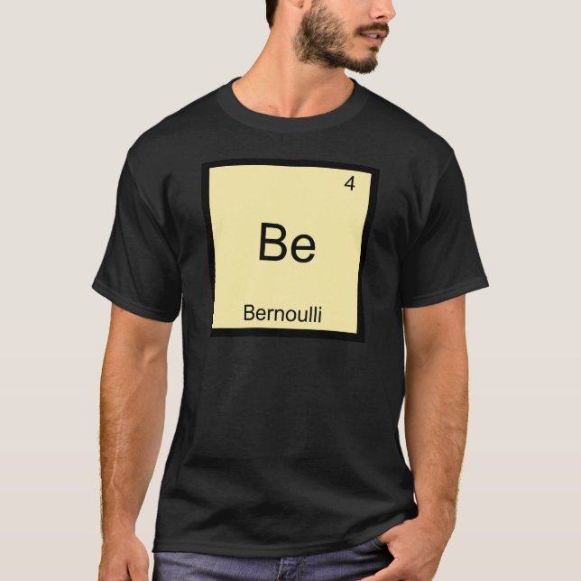 Be - Bernoulli Camiseta de Símbolo de Elemento de  (Frente)