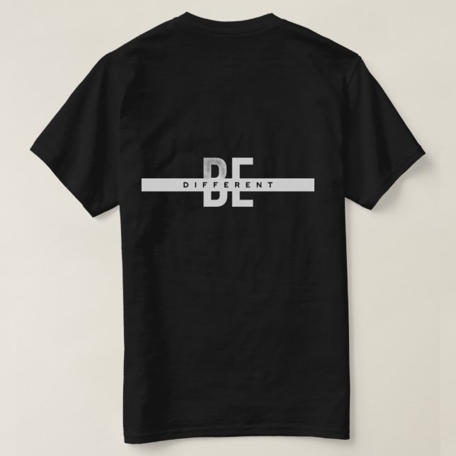 Be Different | Motivational Typography T-Shirt (Verso do Design)