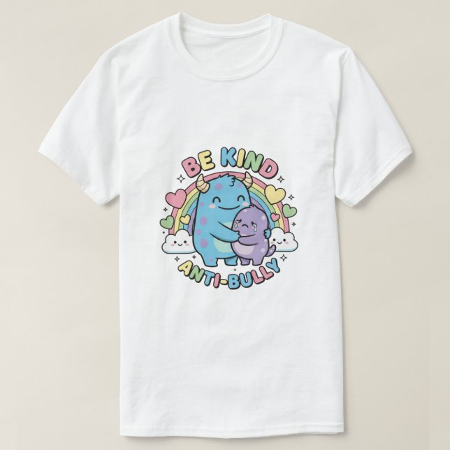 Be Kind T-Shirt – Anti Bullying Awareness Tee (Frente do Design)