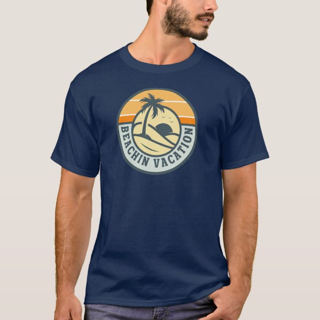 Beach design logo on t-shirt (Frente)