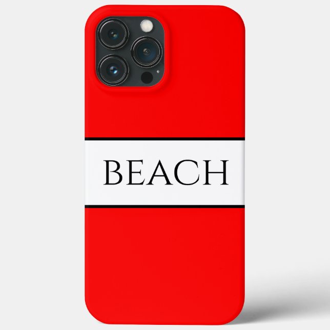 BeACH Divertido Branca Brilhante Vermelho-Branco (Verso)