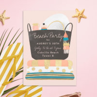 Beach Essentials Summer Beach Convite de festas