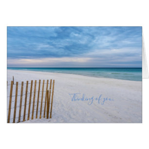Beach Fence Morning Destin Florida - Cartão Pensad