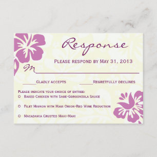 Beach Flowers RSVP - Roxo