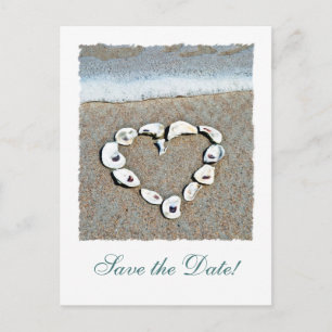 Beach Heart of Seashells Salve os cartões postais