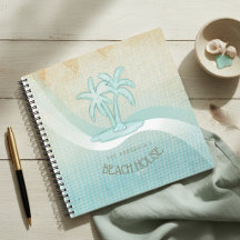 Beach House Palm Trees Aqua ID623