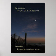 Beach Moon Sunrise "Seja Nobre" Poster