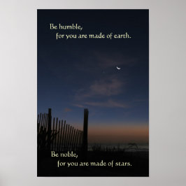 Beach Moon Sunrise "Seja Nobre" Poster