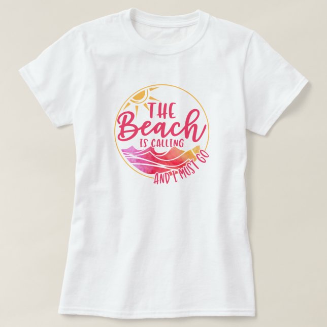 Beach Ocean Love T-Shirt (Frente do Design)