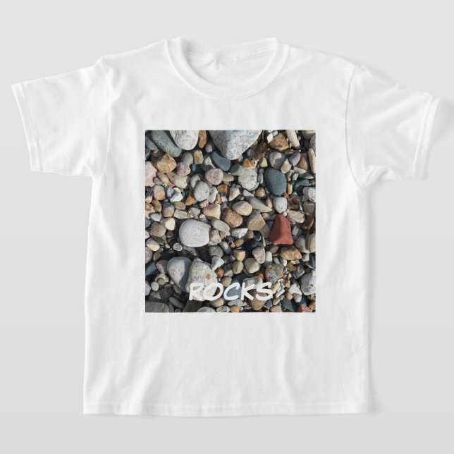 BEACH ROCKS FOTO JOVENS CRIANÇAS T-Shirt (Postura )