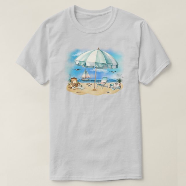 Beach Scene T-Shirt (Frente do Design)