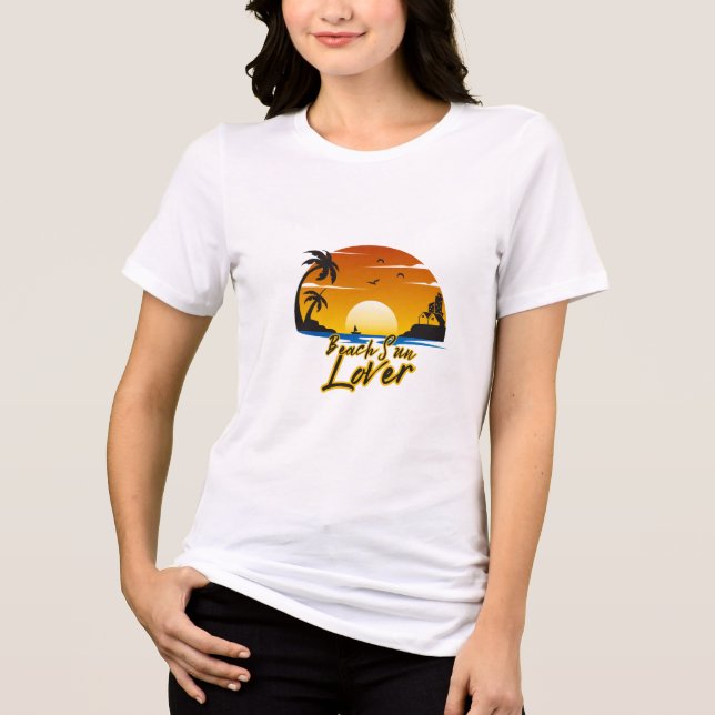 Beach Sunset Vibes | Camisa Tropical de Verão (Frente)